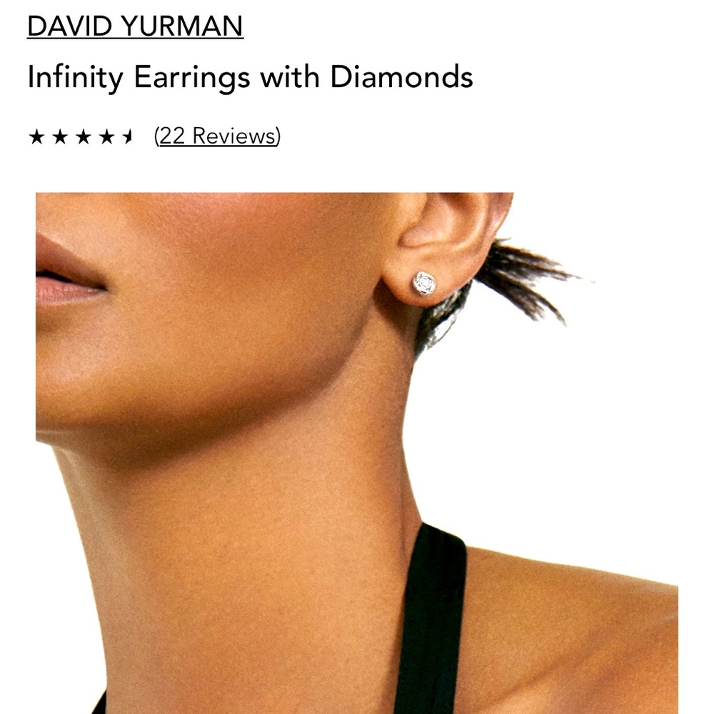 DAVID YURMAN - Infinity Earrings with Diamonds NO LOWBALL OFFERS PLEASE